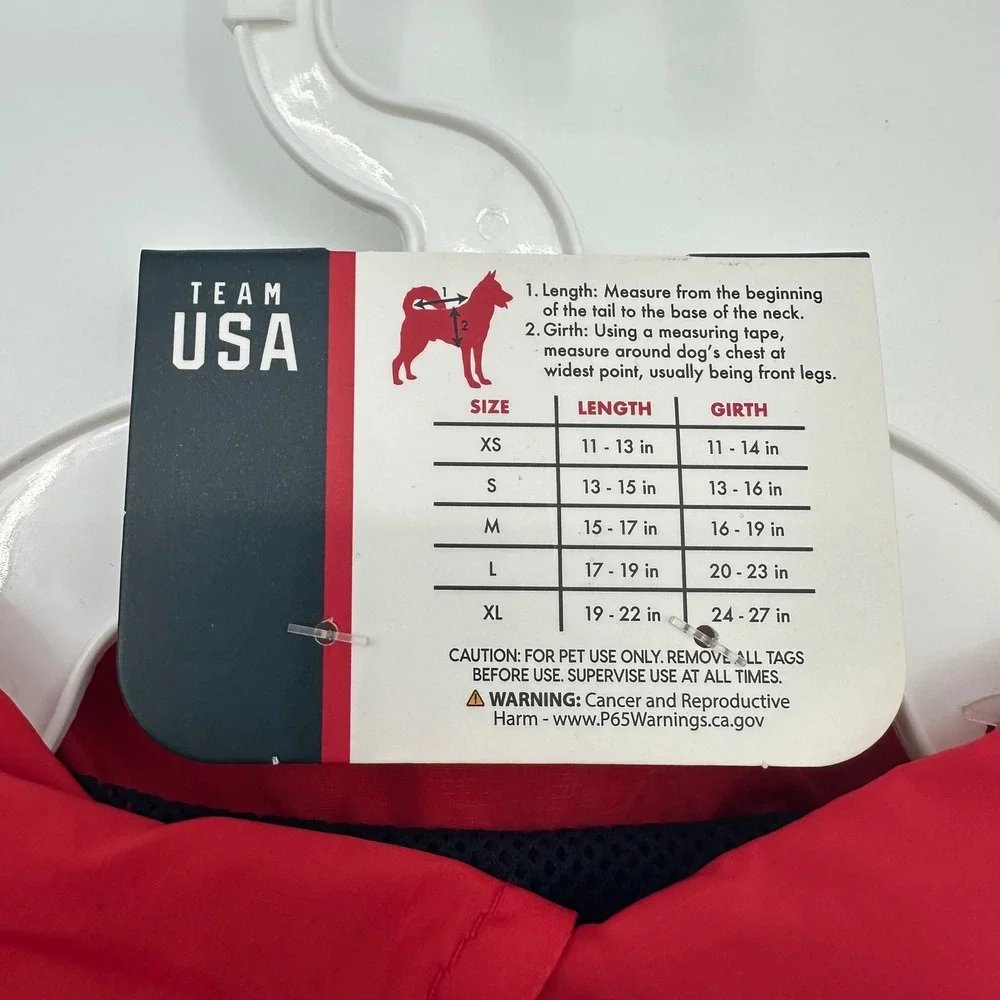 Team USA Olympics Dog Tracksuit Navy Red White Pet Outfit Size Medium NWT New